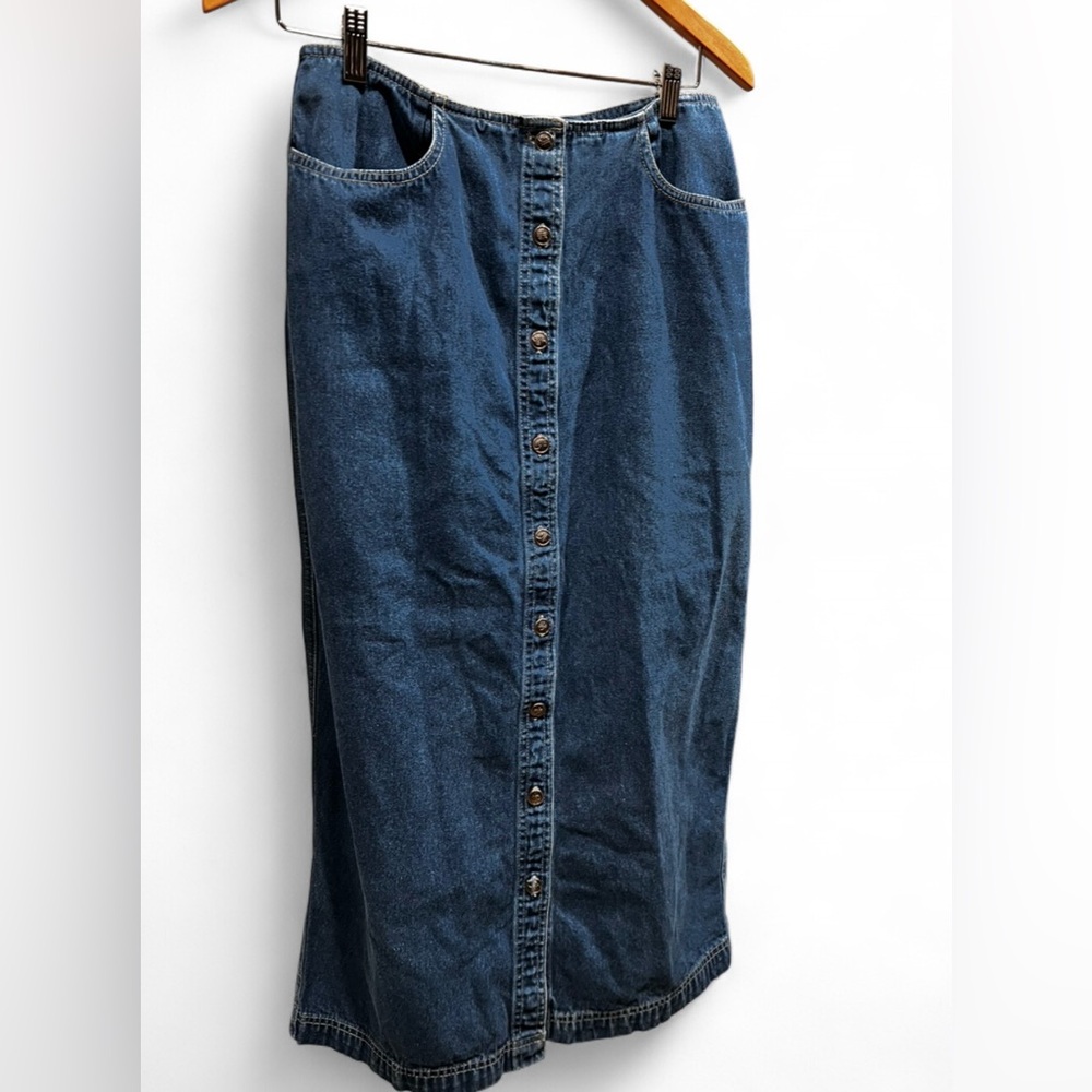 Rafaella Blue A-Line Skirt
